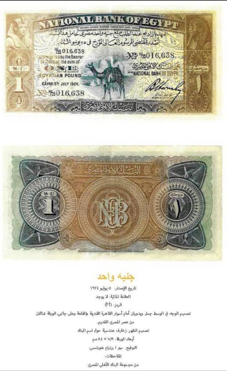 مع عيده 124..البنك الأهلي المصري يعرض الاصدارات الأولى من الأوراق النقدية عن الفترة من 1899 - 1960 