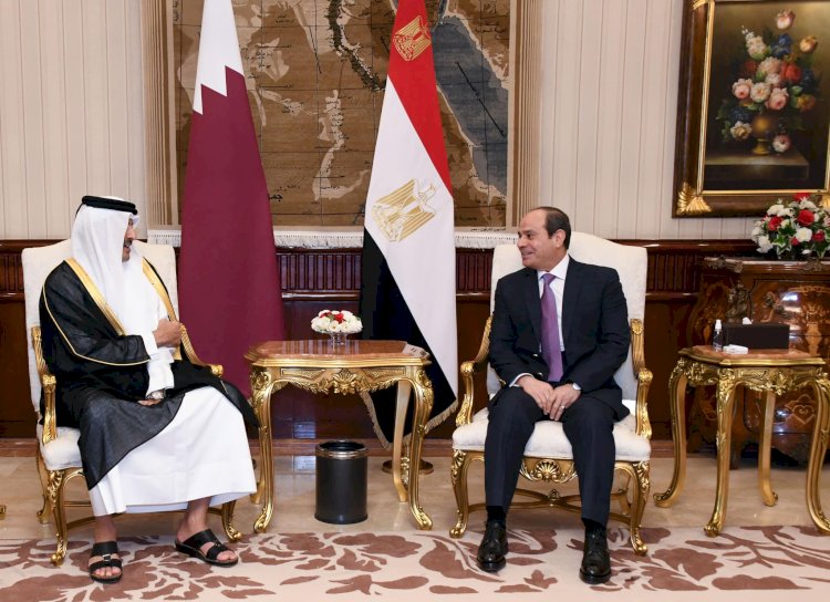 أمير قطر يصل مصر غدا لإجراء مباحثات مع الرئيس السيسي