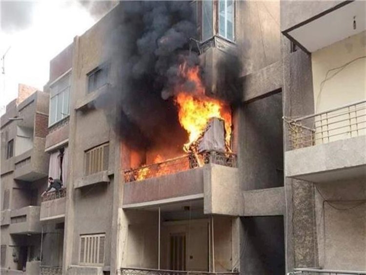 مصرع شخص إثر حريق شقة سكنية فى حلوان