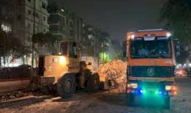 محافظ القليوبية يتابع أعمال رصف شارع امتداد أحمد حلمى بغرب شبرا الخيمة