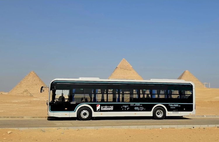 النصر للسيارات  الكهربائي يدخل الخدمة التجريبية ضمن منظومة نقل زوار أهرامات الجيزة