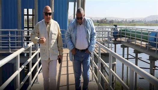 محطة مياه جنوب ملوى ضمن مشروعات حياة كريمة بطاقة تصميمية 450 لترًا/ثانية