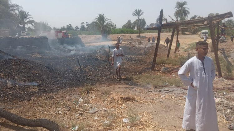 السيطرة على حريق محدود بمخلفات زراعية في قرية المدامود شمال الأقصر