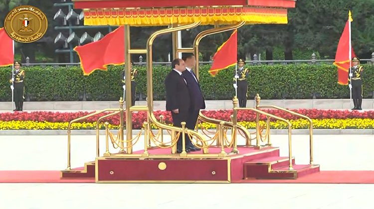 مراسم استقبال رسمية للرئيس السيسى بقصر الشعب الرئاسى فى بكين