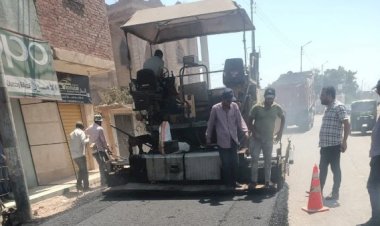 محافظ كفر الشيخ يتابع رصف طريق الخادمية - سيدي غازي