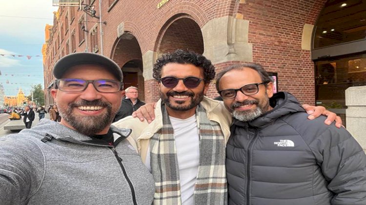خالد النبوى يحتفل بعيد ميلاده فى هولندا مع تامر مرتضى وأحمد حافظ