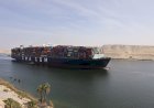 قناة السويس تشهد عبور سفينة الحاويات CMA CGM  BENJAMIN FRANKLIN أكبر سفينة حاويات تعبر القناة منذ عامين