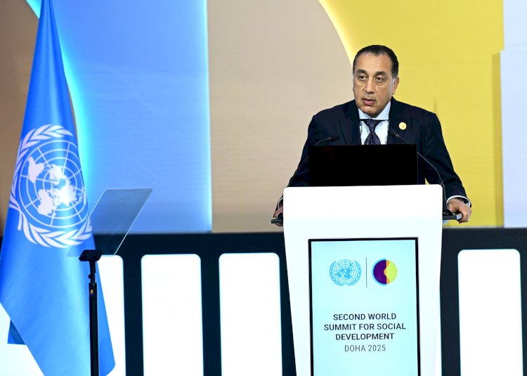 رئيس الوزراء يُلقي كلمة نيابة عن الرئيس السيسي أمام القمة العالمية الثانية للتنمية الاجتماعية