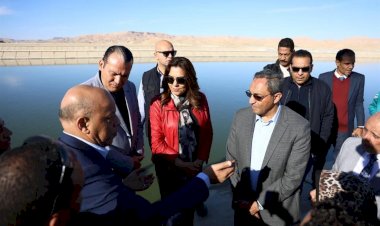 وزيرة التنمية وفريق البنك الدولي يفتتحون محطة معالجة الصرف الصحي بقرية الأشراف