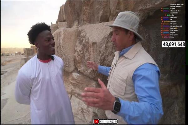 أهرامات والمتحف المصري تستقبل اليوتيوبر العالمي IShow Speed لاكتشاف سحر الحضارة المصرية