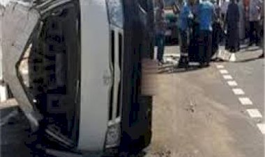 إصابة 7 أشخاص في انقلاب ميكروباص بالشرقية