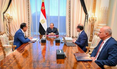 الرئيس السيسي يجتمع مع رئيس الوزراء ووزير المالية