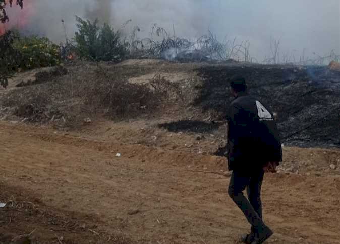 السيطرة على حريق أشجار بأرض فضاء فى الشروق دون إصابات