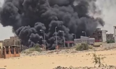 مصرع شخص في حريق ونش رفع بعد انفجار إطار بالعاشر من رمضان