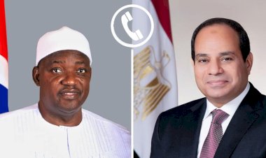 الرئيس السيسي يتلقى اتصالًا هاتفيًا من رئيس جمهورية جامبيا