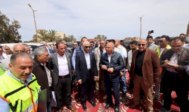 جولة ميدانية لوزير النقل لمتابعة تطوير الطريق الساحلي بشمال سيناء وتسريع وتيرة التنفيذ