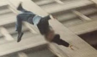 سقوط شخص من عقار سكنى فى التجمع