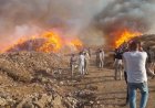 السيطرة على حريق فى أحد أكوام الكتان بالغربية
