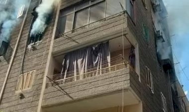 مصرع شخص وإصابة 4 آخرين في حريق شقة بإمبابة
