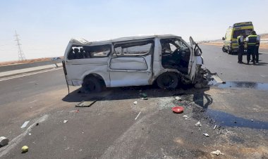 مصرع شخص وإصابة 14 آخرين في حادث تصادم بالمنيا