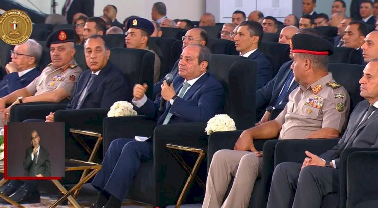 الرئيس السيسى يشهد افتتاح محطة رفع المياه رقم 3 نبع بالفيديو كونفرانس