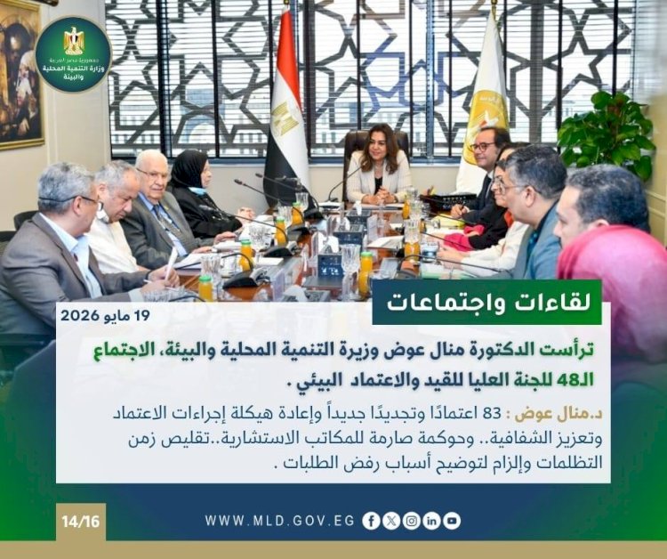 نشرة الحصاد الأسبوعي لرصد أنشطة وزارة التنمية المحلية والبيئة