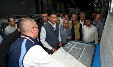 وزير الصناعة يتفقد مصانع العربي وسامسونج ببني سويف ومحطة الصرف الصناعي بكوم أبو راضي