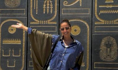 حنان مطاوع فى جولة بالمتحف المصرى الكبير: فخورة جدا