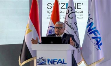 رئيس اقتصادية قناة السويس يشهد وضع حجر أساس مصنع "نايل فيرو ألويز" الهندي للسبائك المعدنية