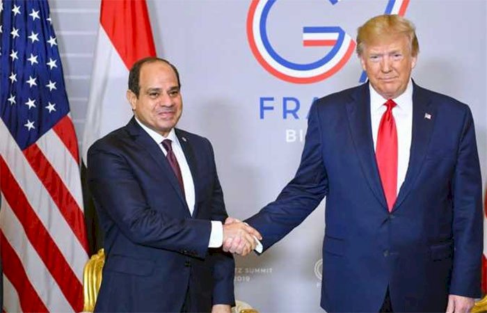 الرئيس السيسى يلتقى نظيره الأمريكى على هامش قمة السبع بفرنسا