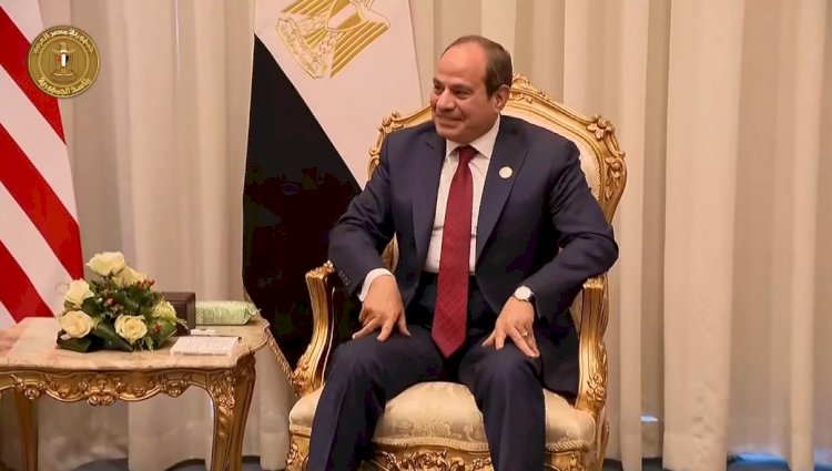 الرئيس السيسي يؤكد تقدير مصر لجهود الرئيس الأمريكي لإحلال السلام في الشرق الأوسط