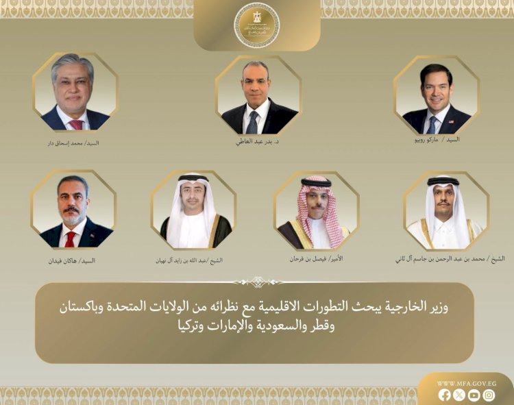وزير الخارجية يجري مشاورات مع وزراء خارجية 6 دول بشأن التطورات في المنطقة