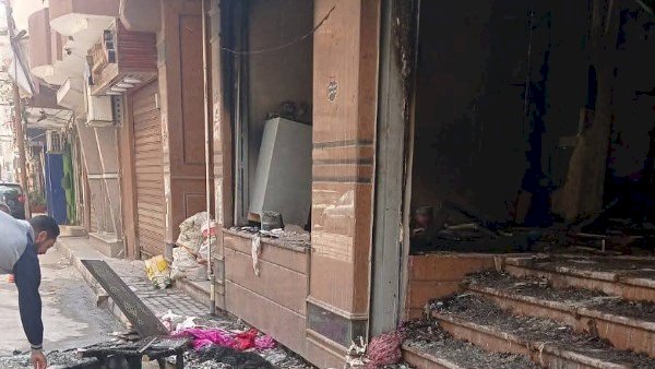السيطرة على حريق داخل محل مفروشات فى المعصرة
