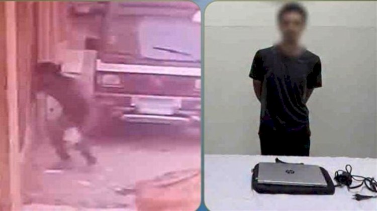 ضبط جامع قمامة سرق لاب توب من أحد الأشخاص في بني سويف