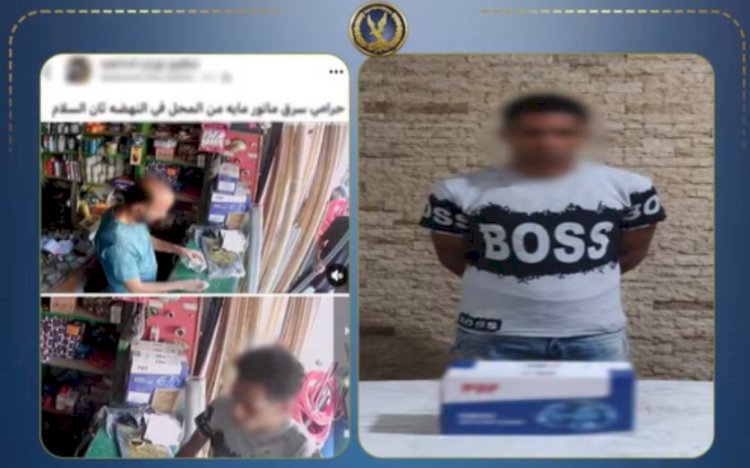 ضبط المتهم بسرقة ماتور مياه من محل تجاري بالقاهرة