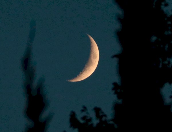 مشاهد بالعين المجردة.. الليلة هلال ربيع الأول يزين سماء الغروب