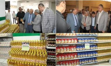 محافظ بنى سويف يتفقد المجمعات الاستهلاكية التابعة لوزارة التموين