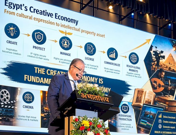 من حماية التراث إلى ابتكار المستقبل.. رئيس الجهاز المصري للملكية الفكرية يطرح رؤية مصرية في بريكس بالهند
