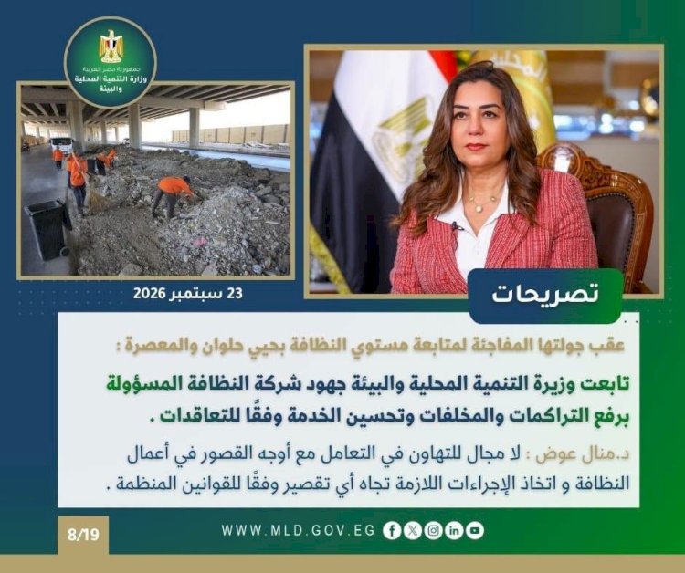 بالإنفوجراف.. التنمية المحلية والبيئة تعلن الحصاد الأسبوعي 