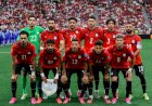 منتخب مصر بالقميص الأحمر وجنوب أفريقيا بالأخضر فى مباراة الليلة