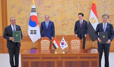 الرئيس السيسي ونظيره الكورى يشهدان التوقيع على عدد من الاتفاقيات ومذكرات التفاهم