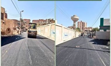محافظ المنوفية يتابع أعمال الرصف النهائية بشارع البنك الزراعى بسرس الليان  