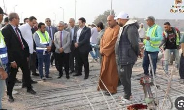 محافظ بني سويف يتابع مشروعي كوبري الميمون وقُشيشة