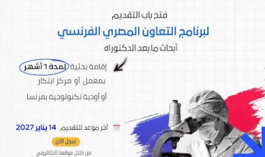 التعليم العالي: فتح باب التقدم للنداء الثالث عشر لمنح أبحاث ما بعد الدكتوراه بفرنسا لعام 2027 بتمويل يصل إلى 2,055 يورو شهريًا