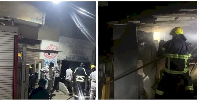 السيطرة على حريق مخزن أخشاب فى منطقة حلوان