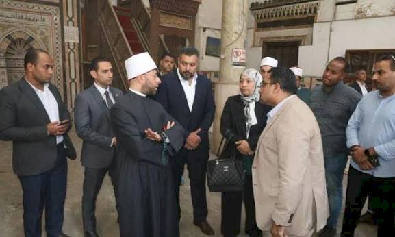 وزير الأوقاف يتفقد مسجد «عبد الوهاب الشعراني» لبدء أعمال الإحلال والتطوير الشامل